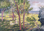 Henri Lebasque Two Girls in a Landscape oil painting reproduction