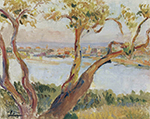 Henri Lebasque View of Antibes oil painting reproduction