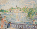 Henri Lebasque View of Retiro Park, Madrid oil painting reproduction