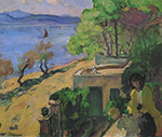 Henri Lebasque View of the Sea from the Balcony, 1919 oil painting reproduction
