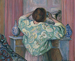 Henri Lebasque Woman Doing Her Hair at the Mirror oil painting reproduction