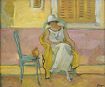 Henri Lebasque Woman in a White Robe, 1923 oil painting reproduction