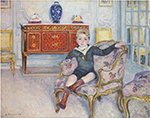 Henri Lebasque Young Boy in an Interior, 1911 oil painting reproduction