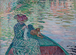 Henri Lebasque Young Girl in a Boat oil painting reproduction