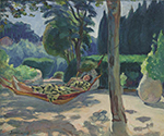 Henri Lebasque Young Woman on a Hammock, 1923 oil painting reproduction
