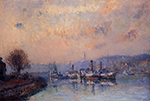 Albert Lebourg At Anchor, near Rouen oil painting reproduction