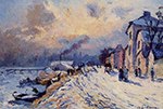 Albert Lebourg Banks of the Seine, Winter at Herblay oil painting reproduction
