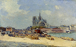 Albert Lebourg Notre Dame, Paris, 1897 oil painting reproduction