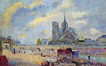 Albert Lebourg Notre Dame de Paris and the Bridge of the Archeveche oil painting reproduction