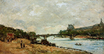 Albert Lebourg Paris, the Bridge of Saint Peres oil painting reproduction