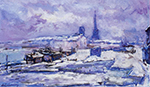 Albert Lebourg Rouen, Snow Effect oil painting reproduction