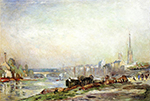 Albert Lebourg Rouen, the Seine and the Cathedral oil painting reproduction