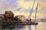 Albert Lebourg The Banks of Lake Geneva, St. Gingolph oil painting reproduction