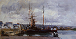 Albert Lebourg The Port of Rouen, Grey Weather oil painting reproduction