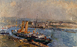 Albert Lebourg The Port of Rouen oil painting reproduction