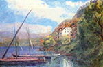 Albert Lebourg The Shores of Lake Geneva at Saint Gingolph oil painting reproduction