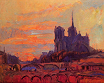 Albert Lebourg View of Notre Dame and the Seine oil painting reproduction