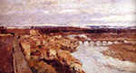 Albert Lebourg View of the Town of Pont du Chateau oil painting reproduction