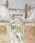 Gustave Loiseau Houses in Normandy, Winter, 1931 oil painting reproduction