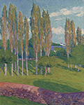 Gustave Loiseau Poplars in Spring oil painting reproduction
