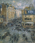 Gustave Loiseau Rue Cligancourt in Paris, 1924 oil painting reproduction
