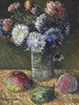 Gustave Loiseau Still Life - Bouquet of Flowers and Fruit oil painting reproduction