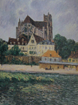 Gustave Loiseau The Auxerre Cathedral, 1907 01 oil painting reproduction