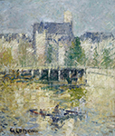 Gustave Loiseau The Bridge of Moret-sur-Loing, 1927 oil painting reproduction