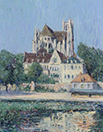 Gustave Loiseau The Cathedral of Auxerre, 1907 oil painting reproduction