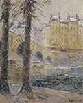 Gustave Loiseau The Marie Bridge, Snow Effect, 1926 oil painting reproduction