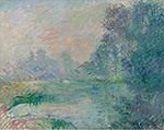 Gustave Loiseau Bank of the Eure, Morning Effect, 1920 oil painting reproduction