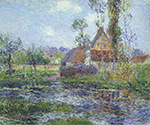 Gustave Loiseau Hendreville by the Eure River oil painting reproduction