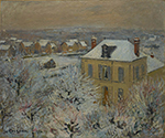Gustave Loiseau House in Winter, 1911 oil painting reproduction