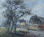 Gustave Loiseau Louvier Road in Winter oil painting reproduction