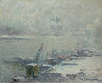 Gustave Loiseau Notre Dame de Paris, View from Quay of Henri IV, 1920 oil painting reproduction