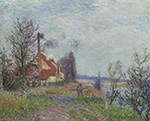 Gustave Loiseau Paper Mill at Port Marly oil painting reproduction