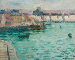 Gustave Loiseau Port of Dieppe, 1928-29 oil painting reproduction