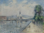 Gustave Loiseau Rouen, Bank of the Seine oil painting reproduction