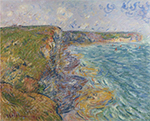 Gustave Loiseau Sailboats near the Cliffs at Yport, 1924 oil painting reproduction