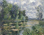 Gustave Loiseau Small Arm of the Seine near Connelle, 1921 oil painting reproduction