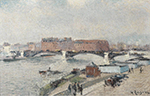 Gustave Loiseau The Docks, the Bridge of Boieldieu, Rouen, 1930 oil painting reproduction