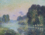Gustave Loiseau The Eure - Fog Effect oil painting reproduction
