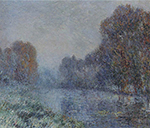 Gustave Loiseau The Eure - Hoarfrost, 1915 oil painting reproduction