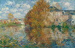 Gustave Loiseau The House at Cau on the Banks of the Eure, Autumn, 1929 oil painting reproduction