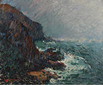 Gustave Loiseau The Sea Cliffs in Normandy oil painting reproduction