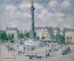 Gustave Loiseau The Square of the Bastille, 1922 oil painting reproduction