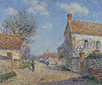 Gustave Loiseau The Street of Saint-Cyr, the Sun, 1800 oil painting reproduction