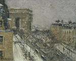 Gustave Loiseau The Triumph Arch in the Snow oil painting reproduction
