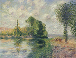 Gustave Loiseau Trees and Fields Near Saint-Cyrdu-Vadreuil oil painting reproduction
