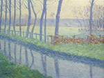 Gustave Loiseau Trees by the River, 1891 oil painting reproduction